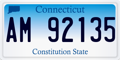 CT license plate AM92135