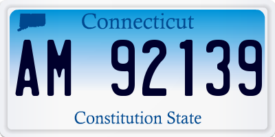 CT license plate AM92139