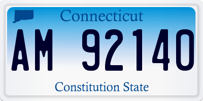 CT license plate AM92140