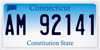 CT license plate AM92141