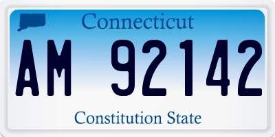 CT license plate AM92142