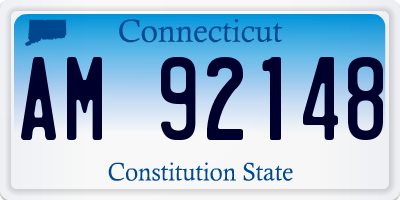 CT license plate AM92148