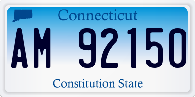 CT license plate AM92150