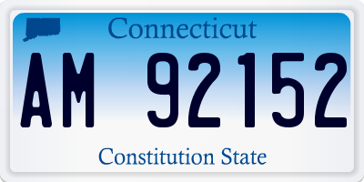 CT license plate AM92152
