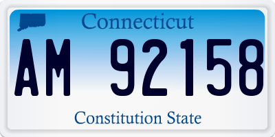 CT license plate AM92158