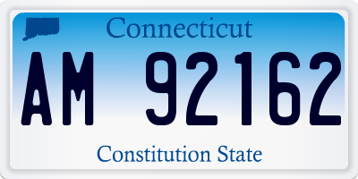 CT license plate AM92162