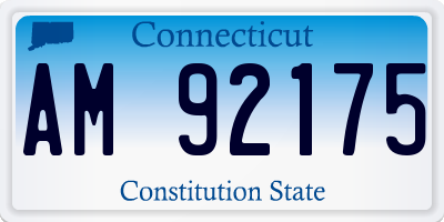 CT license plate AM92175