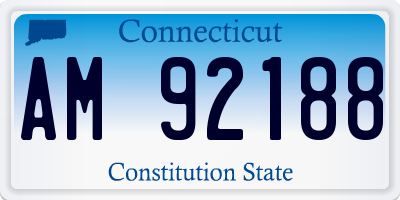 CT license plate AM92188
