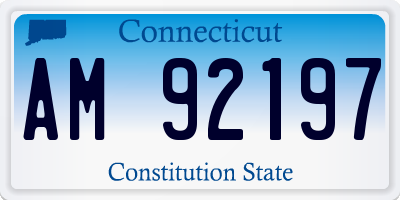 CT license plate AM92197