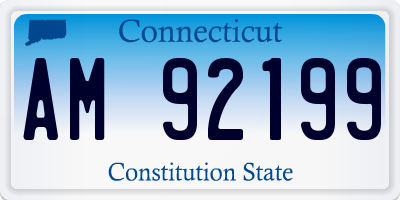 CT license plate AM92199