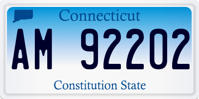 CT license plate AM92202