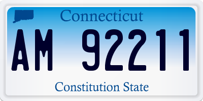 CT license plate AM92211