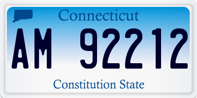 CT license plate AM92212