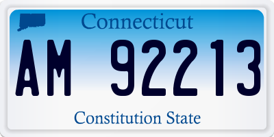 CT license plate AM92213