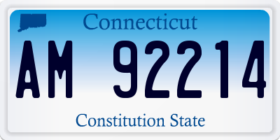 CT license plate AM92214