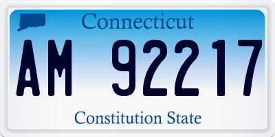 CT license plate AM92217
