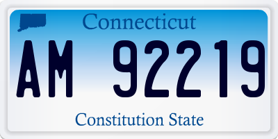 CT license plate AM92219