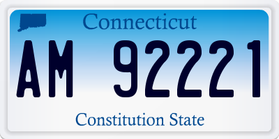 CT license plate AM92221