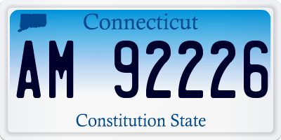 CT license plate AM92226