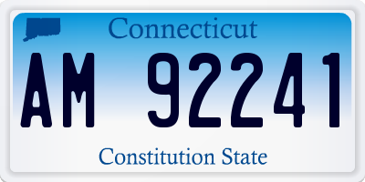 CT license plate AM92241