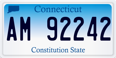 CT license plate AM92242
