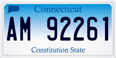 CT license plate AM92261