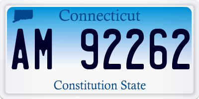 CT license plate AM92262