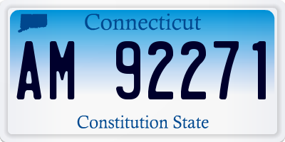 CT license plate AM92271