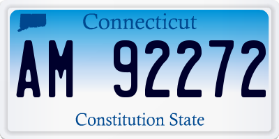 CT license plate AM92272