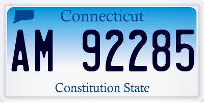 CT license plate AM92285
