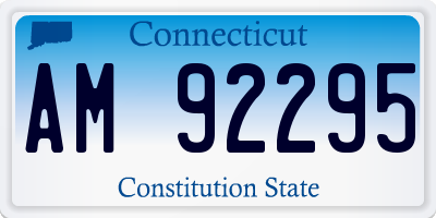 CT license plate AM92295