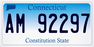 CT license plate AM92297