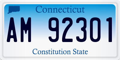 CT license plate AM92301