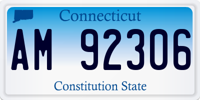 CT license plate AM92306