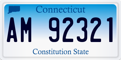 CT license plate AM92321