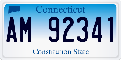 CT license plate AM92341