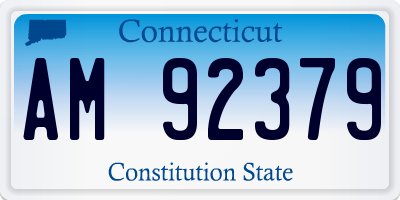 CT license plate AM92379