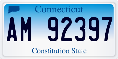 CT license plate AM92397