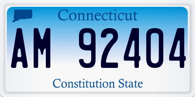 CT license plate AM92404