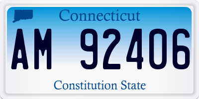 CT license plate AM92406