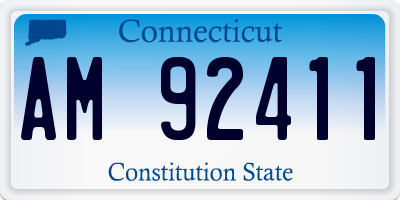 CT license plate AM92411