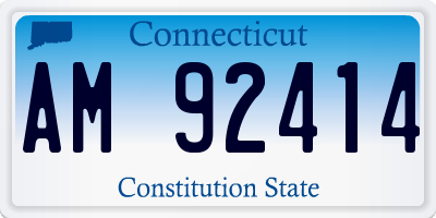 CT license plate AM92414