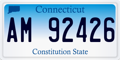 CT license plate AM92426