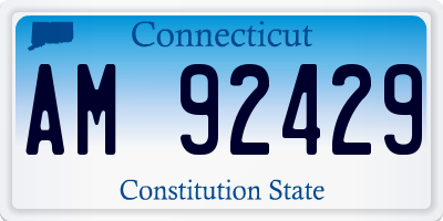 CT license plate AM92429