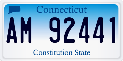 CT license plate AM92441