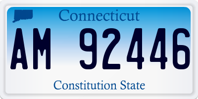 CT license plate AM92446