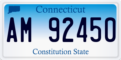 CT license plate AM92450
