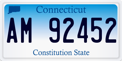 CT license plate AM92452