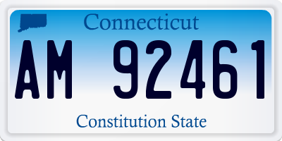 CT license plate AM92461