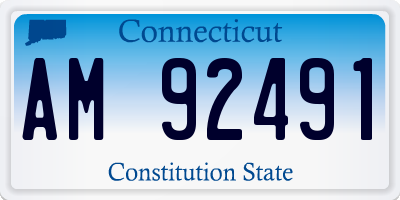 CT license plate AM92491